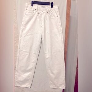 AGOLDE ASYMMETRICAL FLY JEANS SZ 28 #HIGH WAIST # STRAIGHT LEG